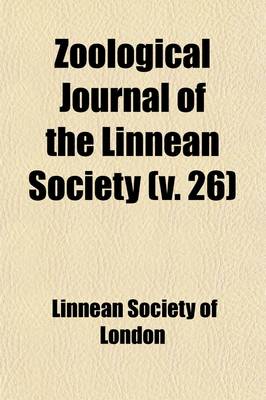 Book cover for Zoological Journal of the Linnean Society Volume 26