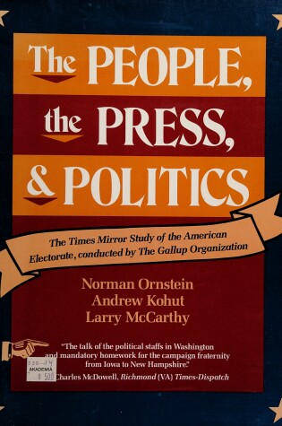 Cover of People, the Press and Politics