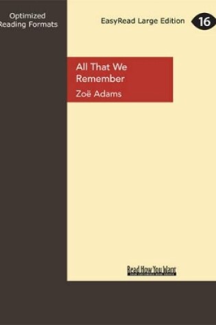 Cover of All That We Remember