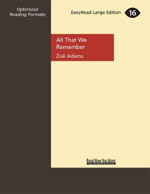 Book cover for All That We Remember