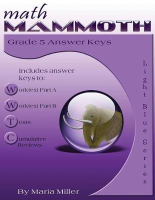 Book cover for Math Mammoth Grade 5 Answer Keys