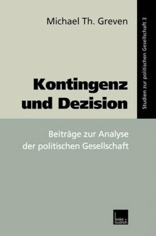 Cover of Kontingenz und Dezision