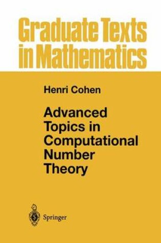 Cover of Advanced Topics in Computional Number Theory