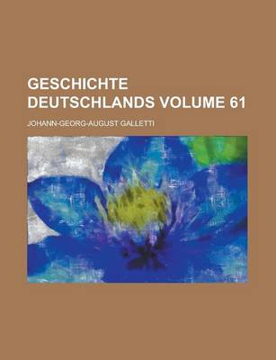 Book cover for Geschichte Deutschlands Volume 61