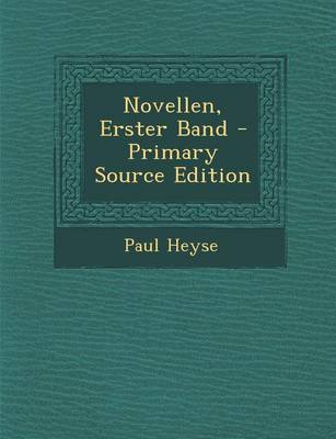 Book cover for Novellen, Erster Band