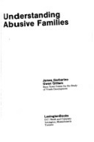 Cover of Understanding Abusive Families