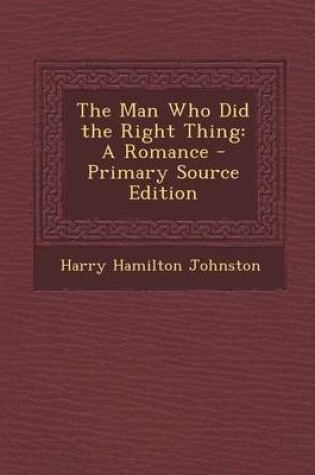 Cover of The Man Who Did the Right Thing