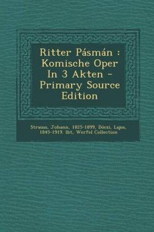 Cover of Ritter Pasman