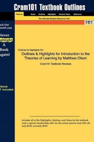 Cover of Studyguide for Introduction to the Theories of Learning by Olson, Matthew, ISBN 9780136057727