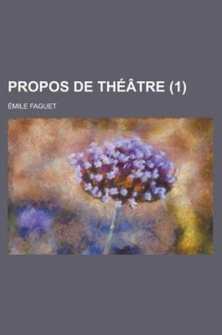 Cover of Propos de Theatre (1)