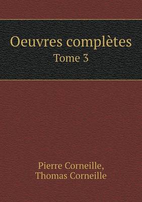 Book cover for Oeuvres complètes Tome 3