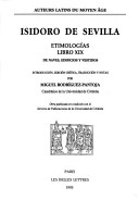 Cover of Isidore de Seville, Etymologiae XIX