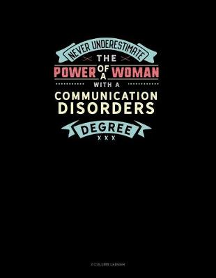 Cover of Never Underestimate The Power Of A Woman With A Communication Disorders Degree