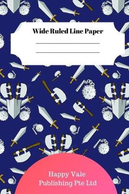 Book cover for Cute Fantasy Sword Theme Wide Ruled Line Paper