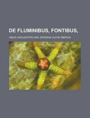 Book cover for de Fluminibus, Fontibus,