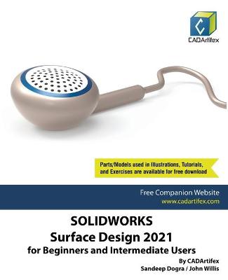 Book cover for SolidWorks Surface Design 2021 for Beginners and Intermediate Users