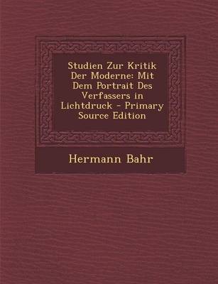 Book cover for Studien Zur Kritik Der Moderne