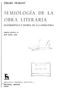 Book cover for Semiologia de La Obra Literaria