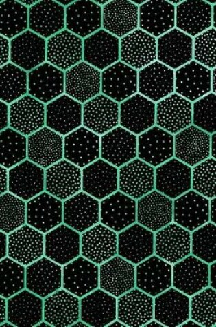 Cover of Journal Notebook Polka Dots and Hexagons Pattern 8