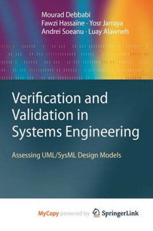 Cover of Verification and Validation in Systems Engineering