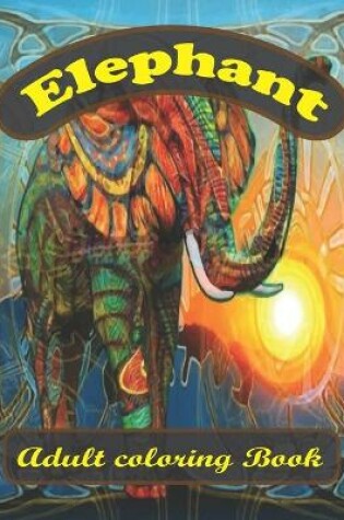 Cover of elephant adult coloring book