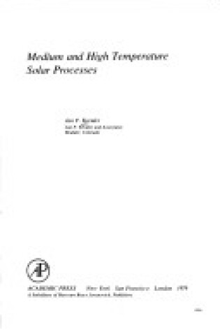 Cover of Medium and High Temperature Solar Processes