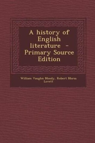 Cover of A History of English Literature