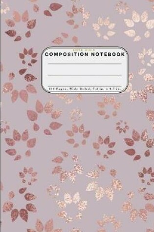 Cover of Wide Ruled Composition Notebook Rose Gold