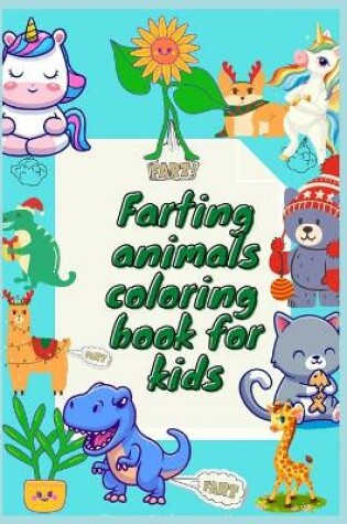 Cover of farting animals coloring book for kids