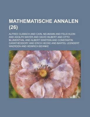 Book cover for Mathematische Annalen (26 )