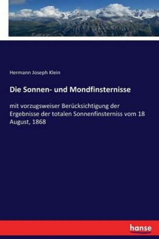 Cover of Die Sonnen- und Mondfinsternisse