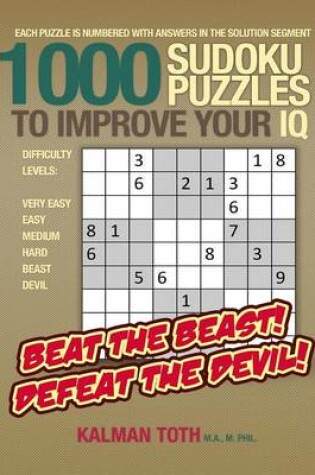 Cover of 1000 Sudoku Puzzles to Improve Your IQ