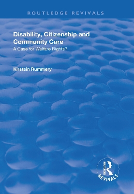 Cover of Disability, Citizenship and Community Care
