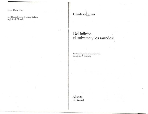 Book cover for del Infinito - El Universo y Los Mundos