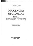 Cover of Influencias Filosoficas En La Evolucion Nacional