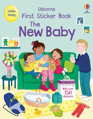 Book cover for First Sticker Book The New Baby