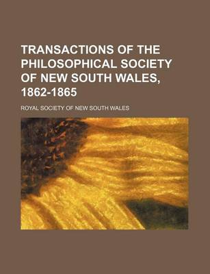 Book cover for Transactions of the Philosophical Society of New South Wales, 1862-1865