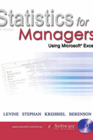Cover of Online Course Pack: Statistics for Managers Using Microsoft Excel and Student CD Package :(International Edition) with WebCT Access Card