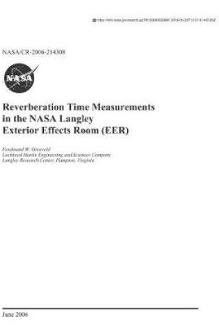 Cover of Reverberation Time Measurements in the NASA Langley Exterior Effects Room (Eer)