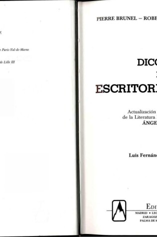 Cover of Diccionario Escritores del Mundo