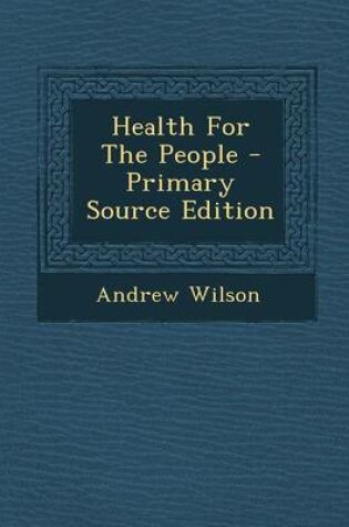 Cover of Health for the People