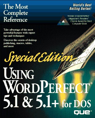 Book cover for Using WordPerfect 5.1 and 5.1+ for DOS Special Edition