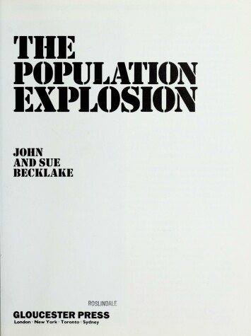 Book cover for The Population Explosion