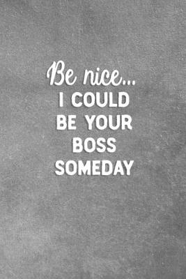 Book cover for Be Nice I Could Be Your Boss Someday