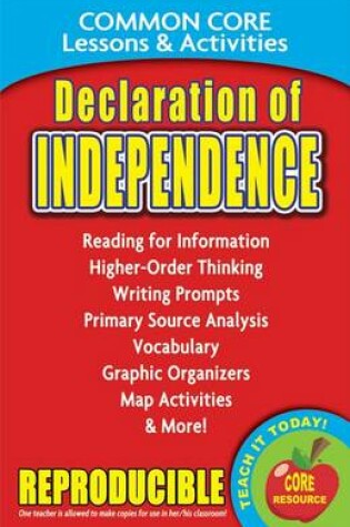 Cover of Declaration of Independence Common Core Lessons & Activities