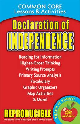 Book cover for Declaration of Independence Common Core Lessons & Activities