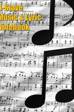 Cover of 8-Stave Music & Lyric Notebook - Eighth Notes