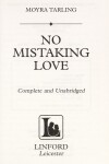 Book cover for No Mistaking Love