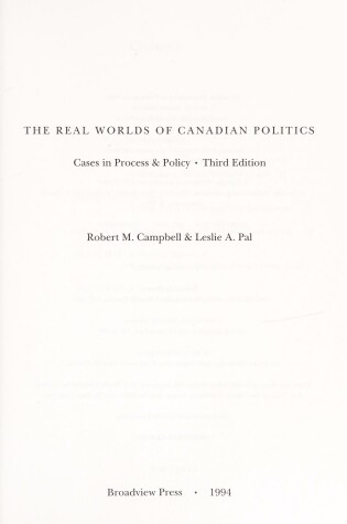 Cover of The Real Worlds of Politics