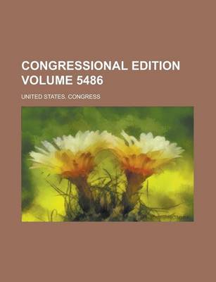 Book cover for Congressional Edition Volume 5486